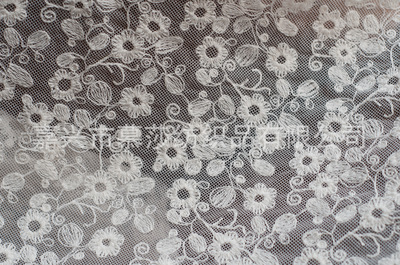 【廠家直銷(xiāo) 新款網(wǎng)布滿幅刺繡面料】?jī)r(jià)格,廠家,圖片,花邊類(lèi),嘉興市慕莎紡織品-